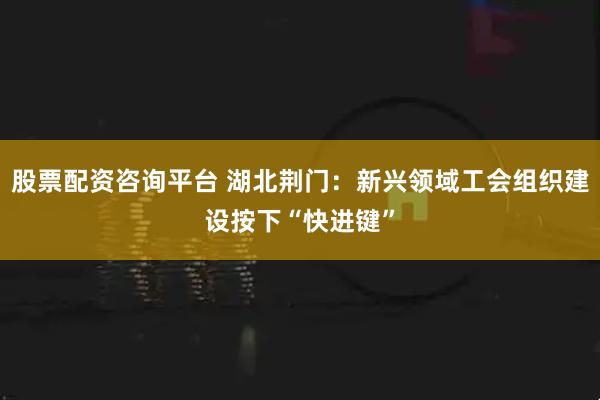 股票配资咨询平台 湖北荆门：新兴领域工会组织建设按下“快进键”